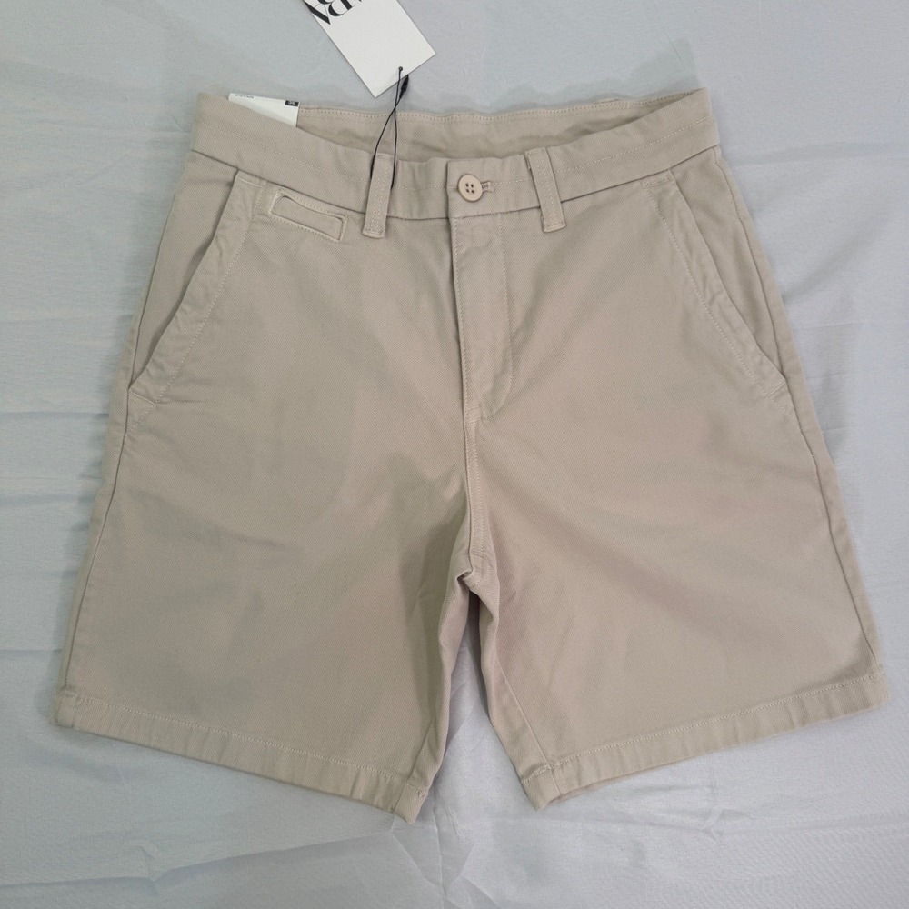 Zara Man Textured Chino Shorts Sand Beige Size 29 NWT 8727/425/806 - Picture 3 of 11